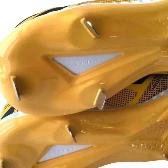 Adidas Baseball Cleats Shoes Mens 15 D Black Yellow Icon 6 Bounce Pirates NEW - Picture 9 of 9